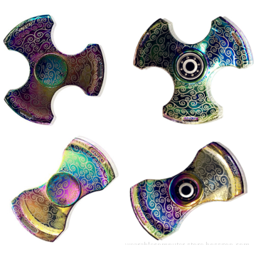 Tornado fidget hand spinner tri spinner triangle spinning top toys rainbow metal fidget spinner antistress finger gyro